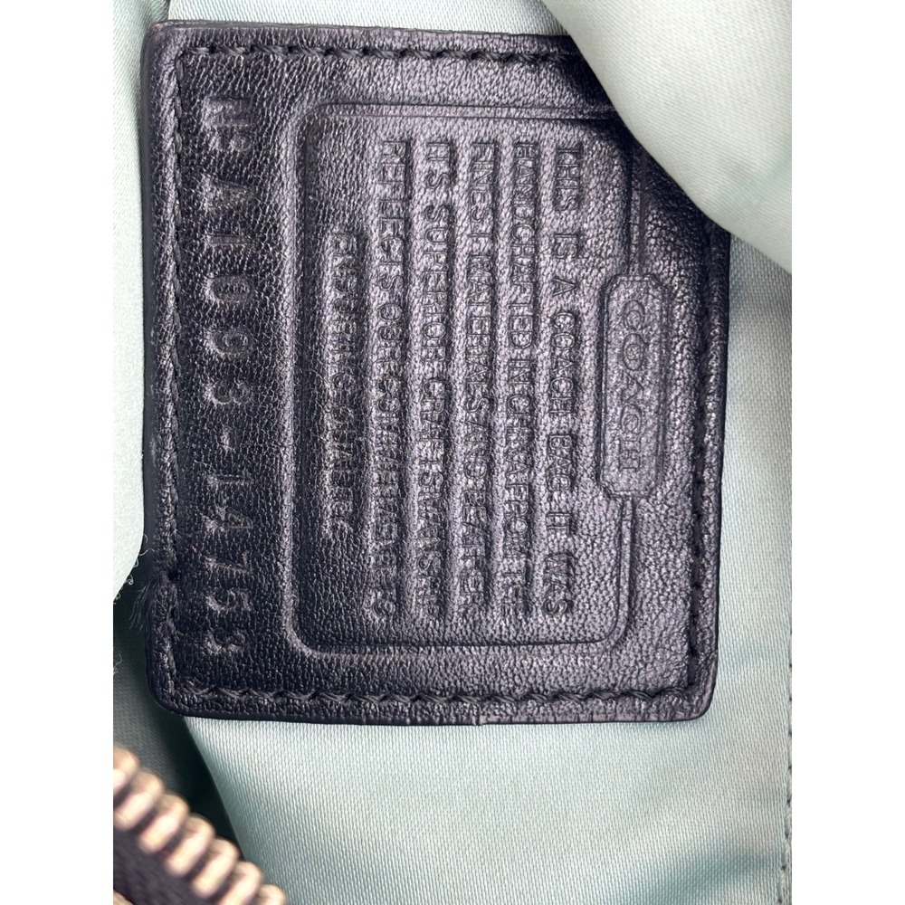COACH Kristin Hobo Bag Y2K Shoulder Handbag Black Logo Jacquard Crossbody Gray - Picture 12 of 16